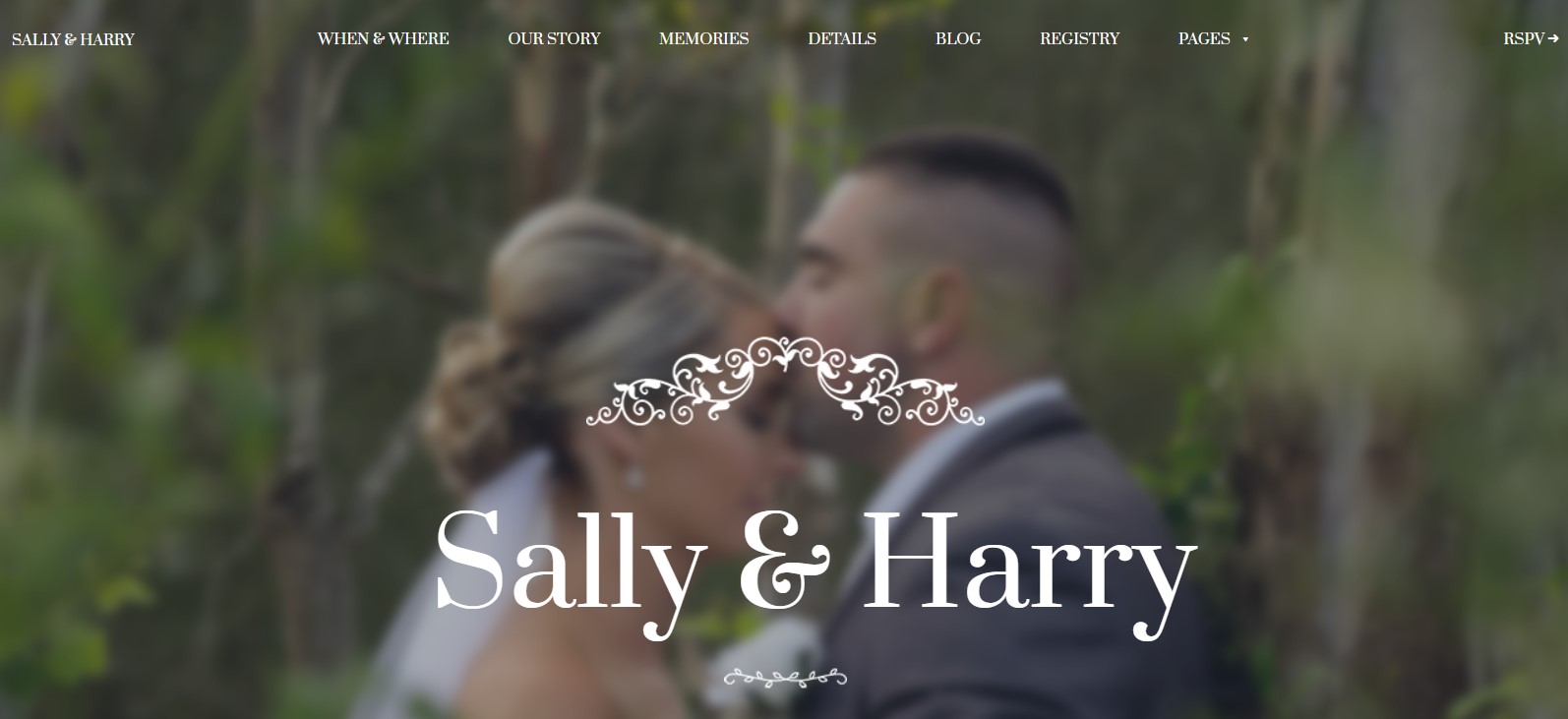 GK Wedding homepage  settings