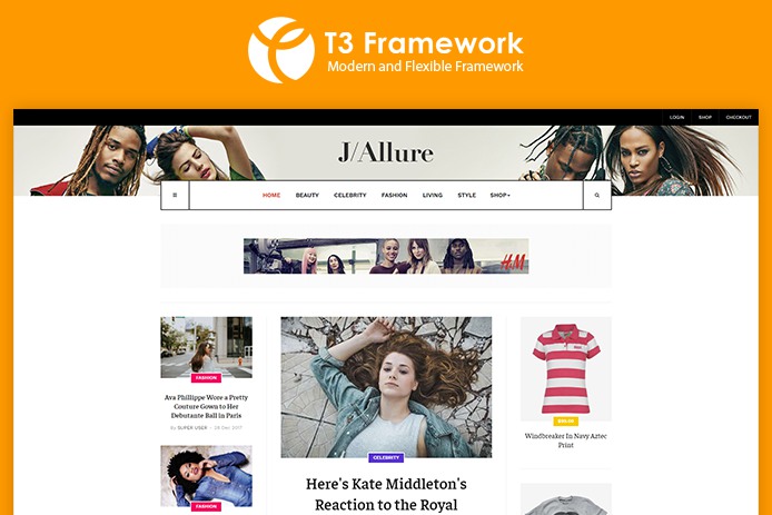 T3 Framework joomla template