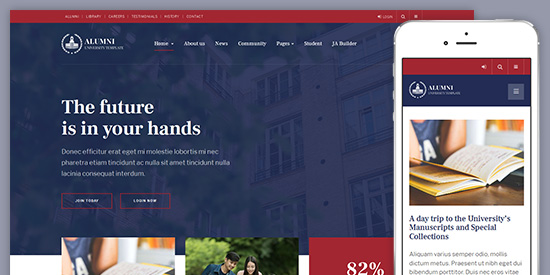 alumni joomla template