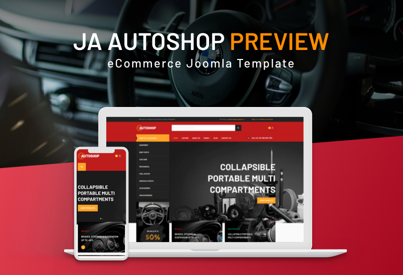 eCommerceJoomla template JA autoshop