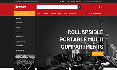 eCommerce Joomla Template - JA Autoshop