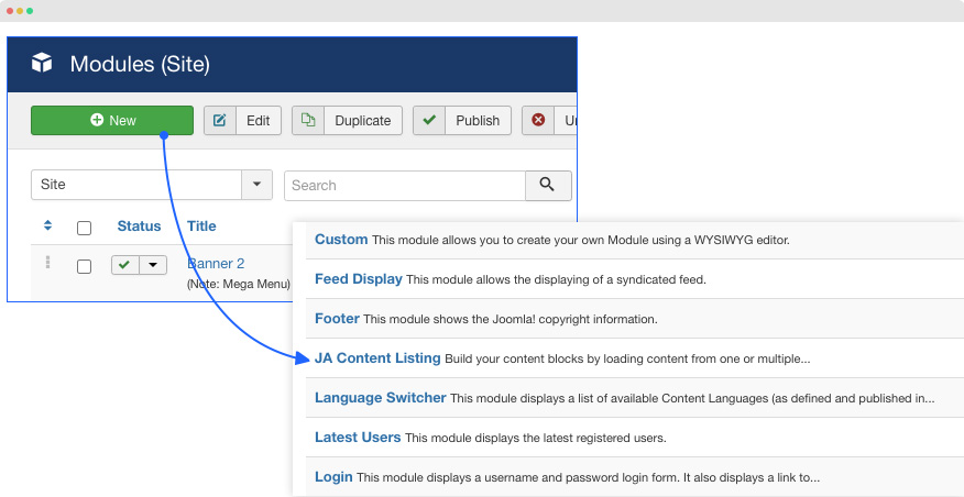 Joomla article display module