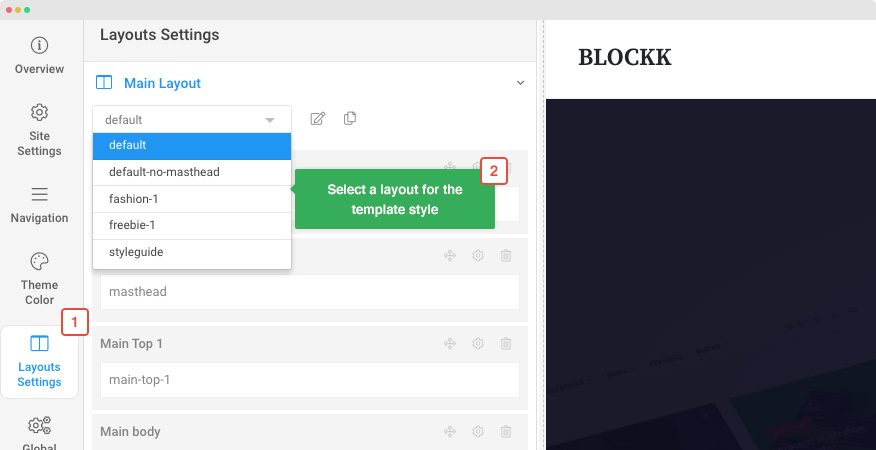 Joomla layout configuration