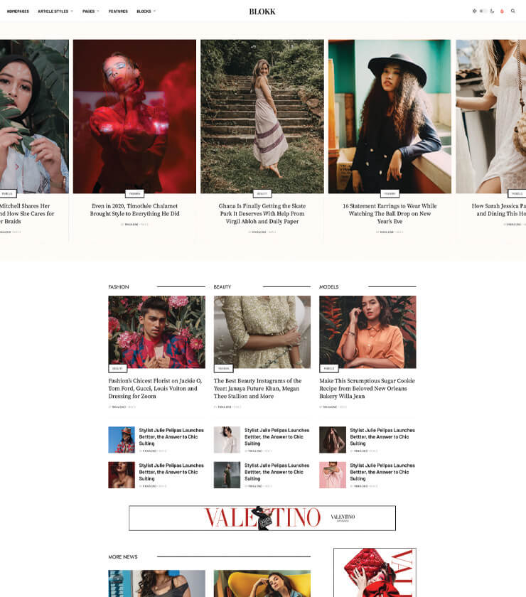 Joomla fashion magazine template