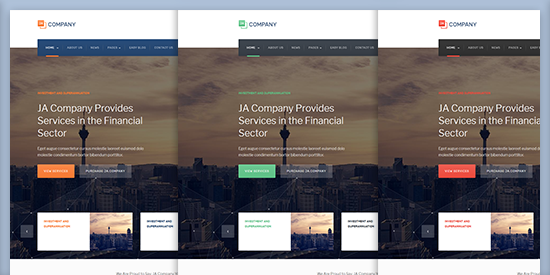 multiple theme color joomla template