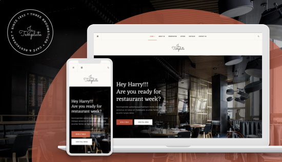 Responsive restaurant joomla template