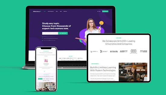 responsive education Joomla template