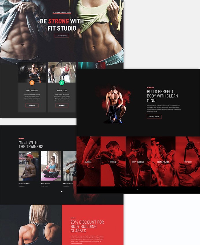 Joomla template for gym and fitness websites