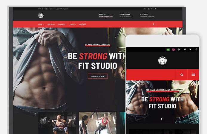 gym and fiteness joomla template