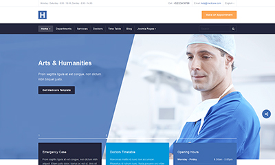 Medical Joomla template for Healthcare Hospital - JA Healthcare