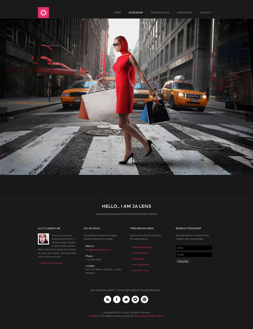 magazine joomla template slideshow - JA Lens