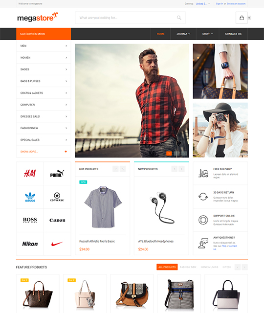 Responsive ECommerce Joomla Template - JA Megastore | JoomlArt