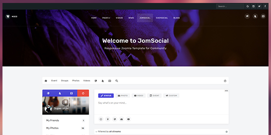 joomsocial template