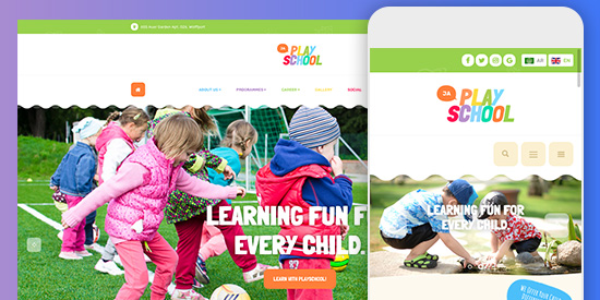 responsive playschool Joomla template