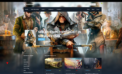 Ecommerce Video Games Responsive Website Template