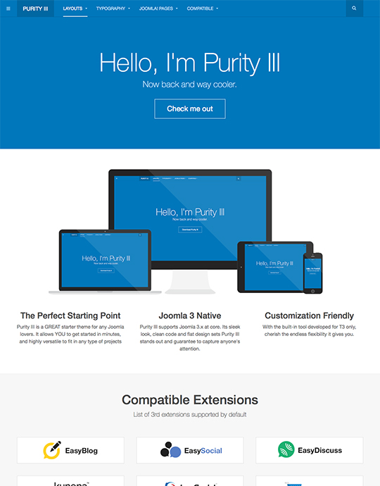 free joomla template for business websites - JA Purity III