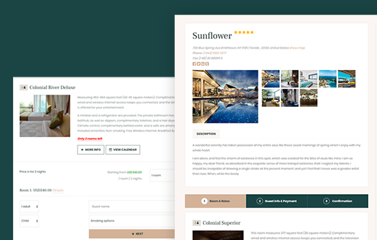 Blog page for events booking joomla template