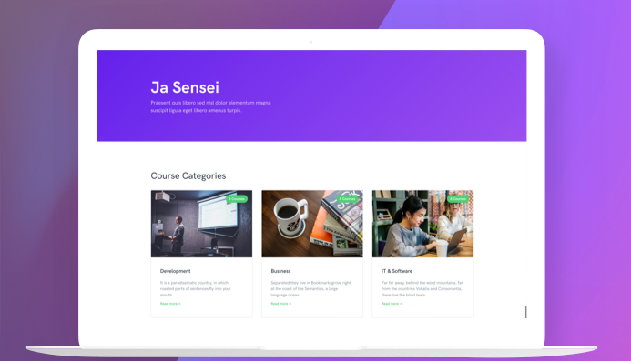 online courses joomla template