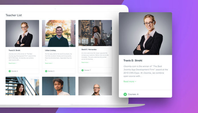 teacher management system joomla template