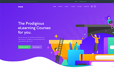 Education Joomla Template with LMS - JA Sensei