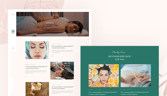 beauty services bonus pages Joomla template