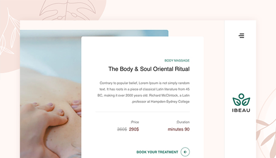 righ to left beauty spa Joomla template