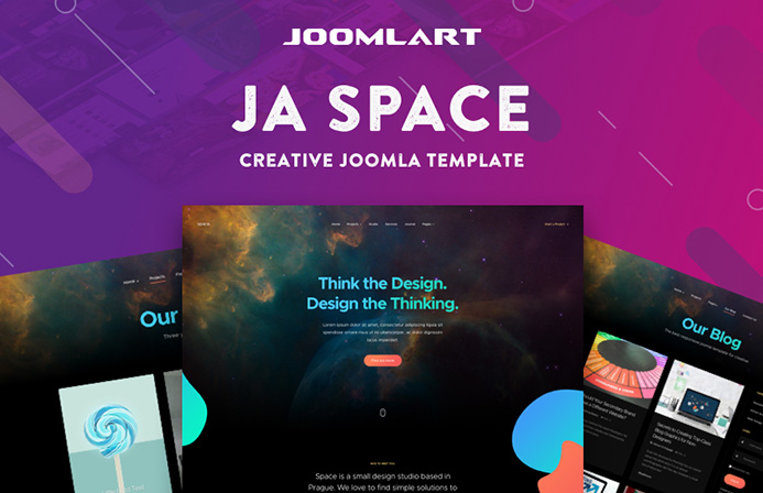  JA space portfolio and agency joomla template