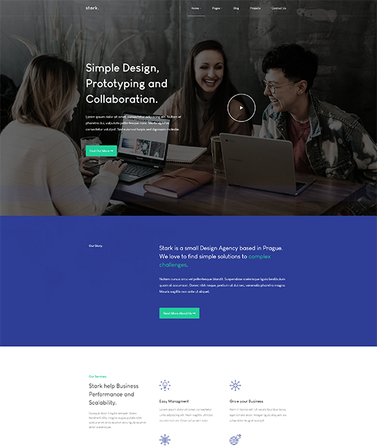 Free busines joomla template - JA Stark