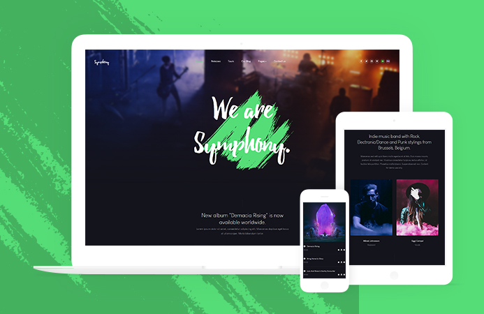 Responsive music & band and music events joomla template - JA Symphony