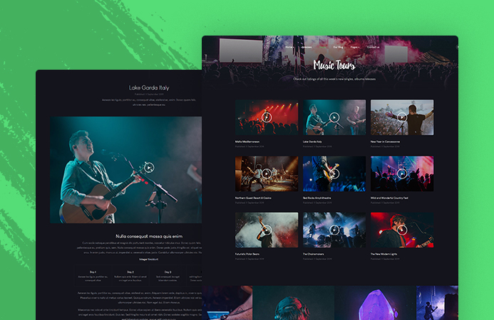 JA Symphony - Tours/Concerts page with Video content type