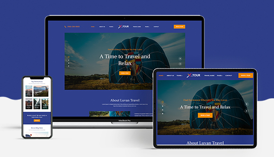 responsive travel booking Joomla template