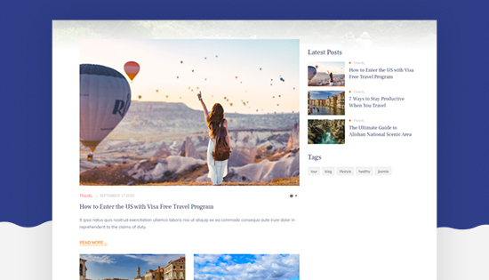 travel blog joomla template