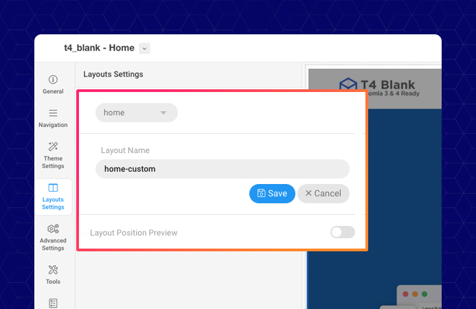 T4 Joomla template framework clone layout