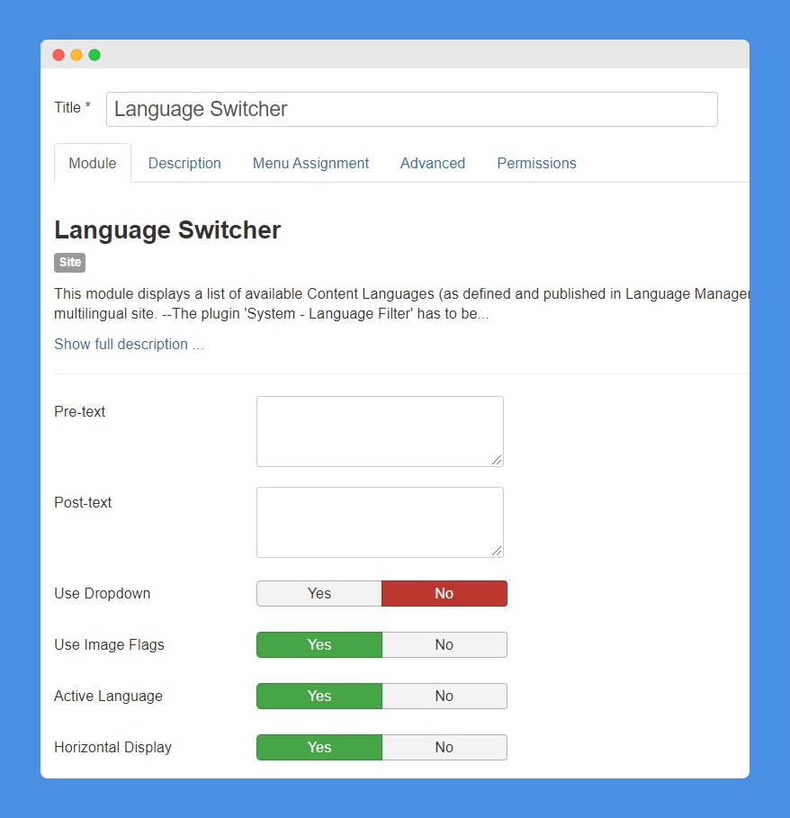 t4 joomla template multilingual settings