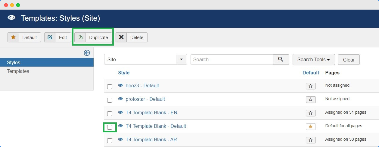 t4 joomla template multilingualo settings