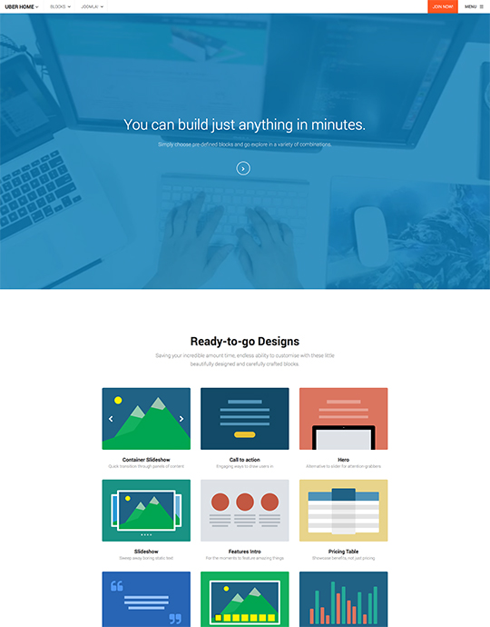 Joomla template for business website - UBER