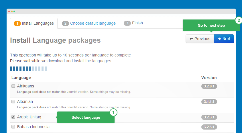 install languages