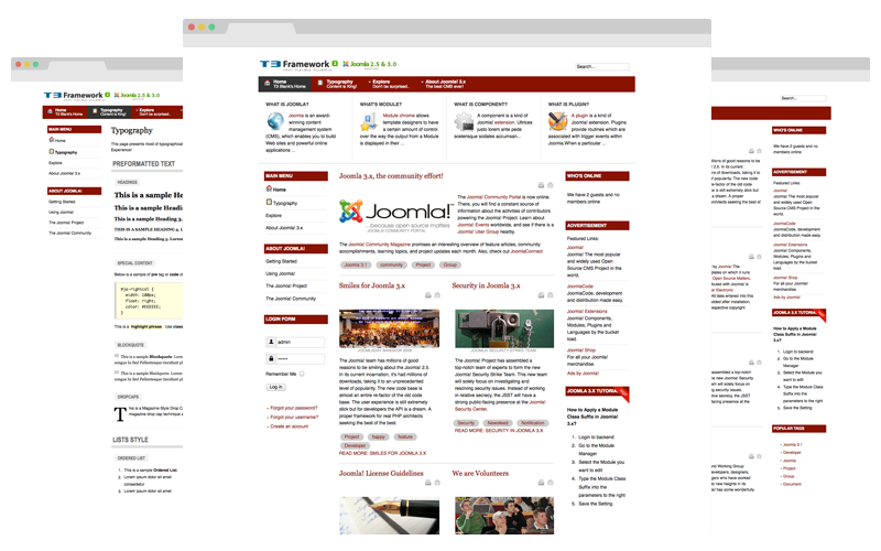 T3 Framework and JA Purity Templates | JoomlArt