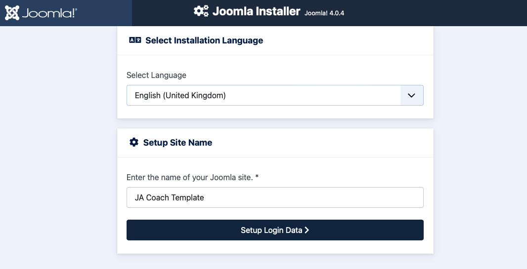 joomla 4 language installation