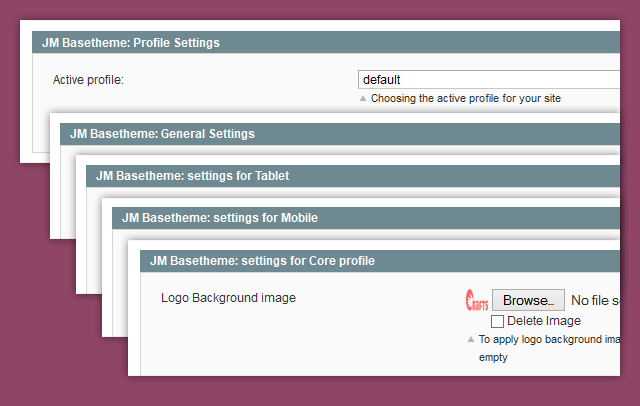 Magento extensions JM Basetheme back-end settings