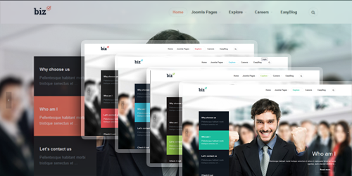 JA Biz - The responsive Joomla template offers 5 colors by default