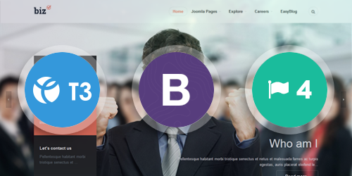 JA Biz - The responsive Joomla template Built on the latest T3 Framework compatible with Bootstrap 3