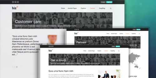 JA Biz - The responsive Joomla template offers handy typography pages