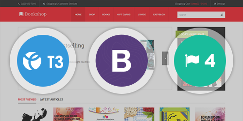 Built on the latest T3 Framework compatible with Bootstrap 3