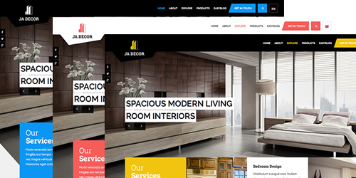 Responsive Joomla template - JA Decor and its 5 colors by default