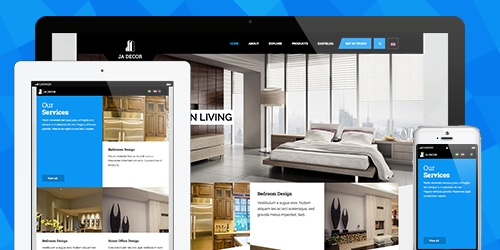 Fully Responsive Joomla template - JA Decor