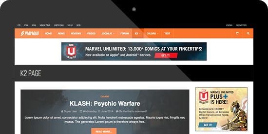 Review: Responsive Joomla template for Game Magazine - JA Playmag