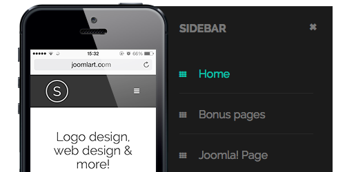 Megamenu and Off-canvas menu in the Responsive Joomla template - JA Sugite