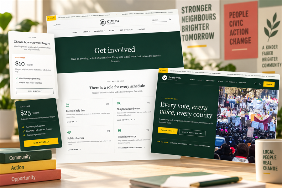 Volunteer and Get Involved Pages