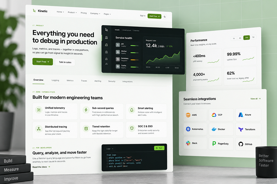 Structured Product and Feature Pages